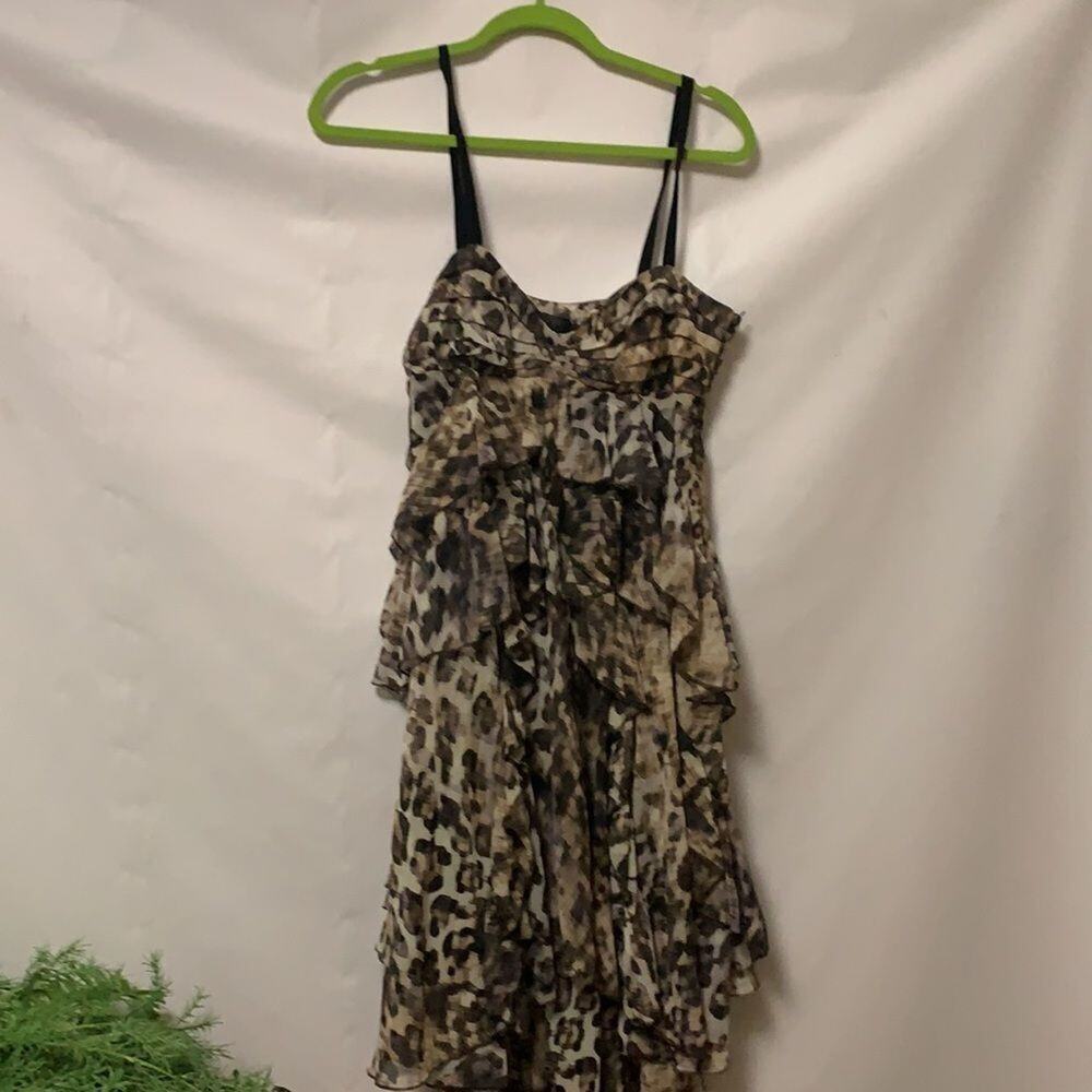 H&M LEOPARD PRINT DRESS SIZE 10 - Picture 7 of 9